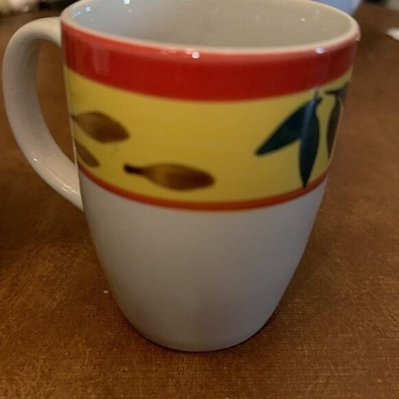 Set Of 4 Country View Rooster Ceramic Mugs 4.25" Tall - Picture 5 of 10